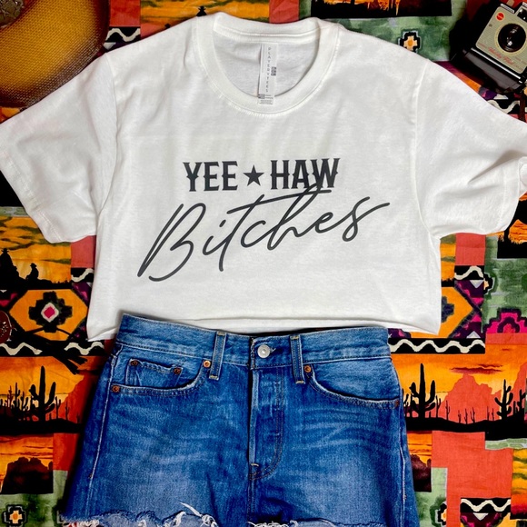 Yee Haw Crop top T shirt - Picture 1 of 1